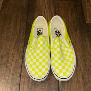 like new neon checkered vans